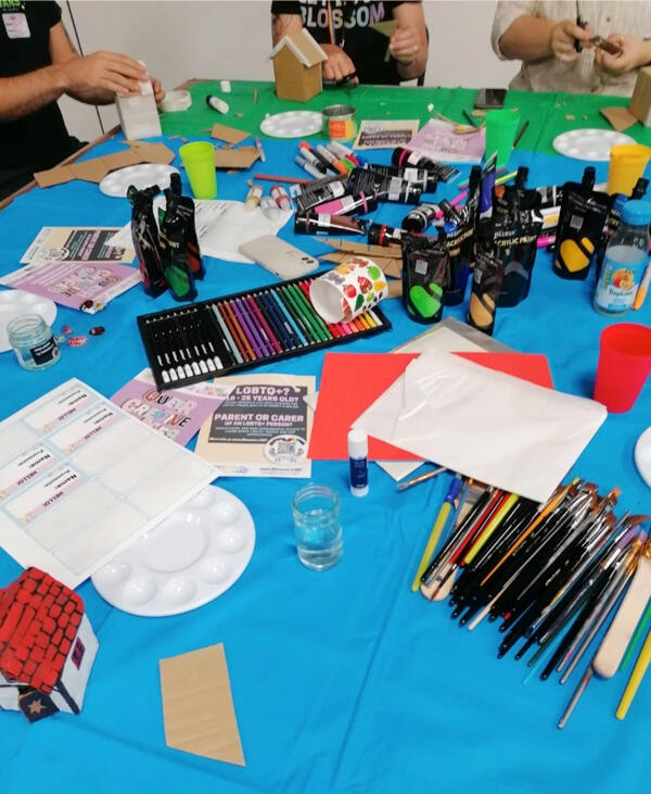 Queer Utopia craft workshop for Blossom LGBTQ CIC, 2022