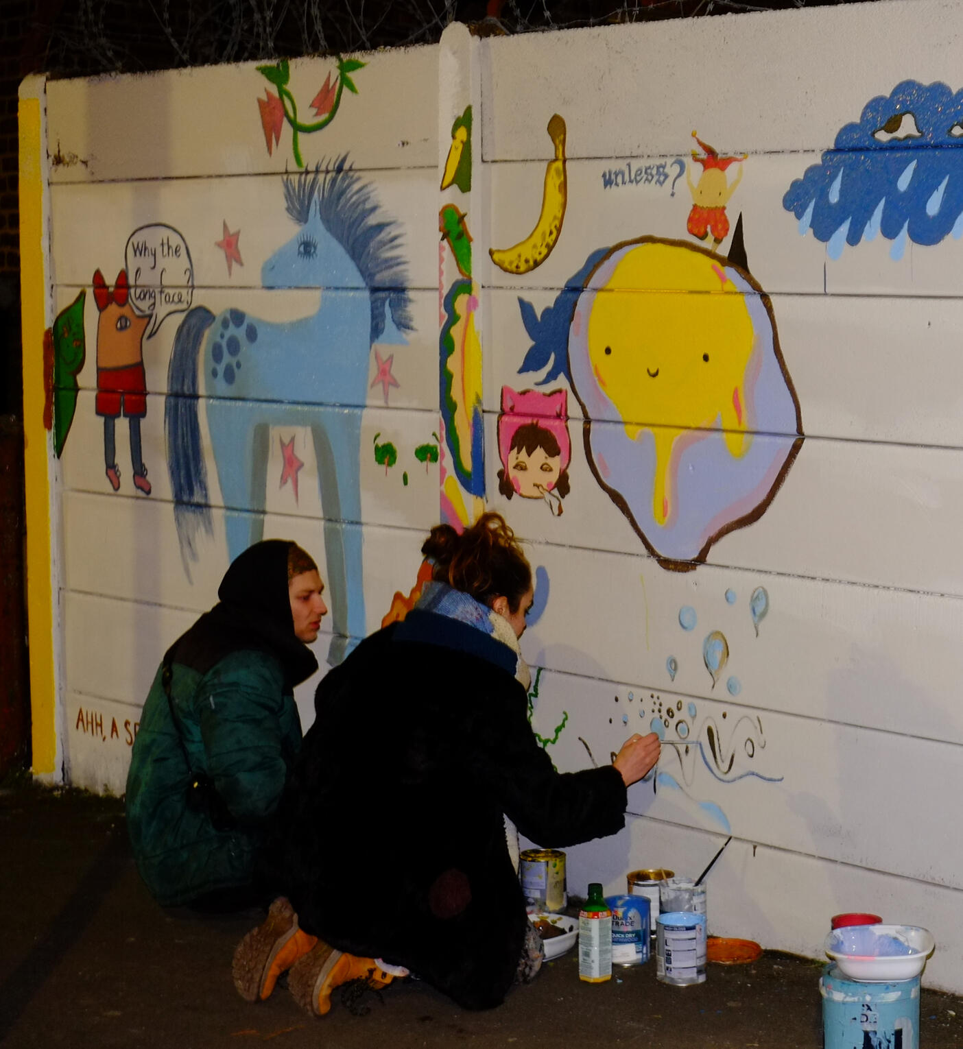 Paint Jam collaborative mural workshop, at the REinsTate Project, 2024